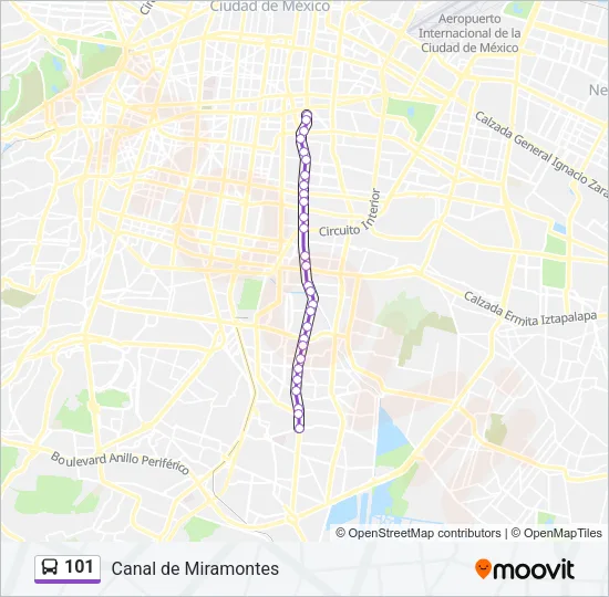 101 Bus Line Map