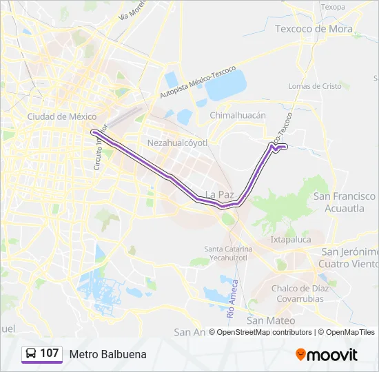 107 Bus Line Map