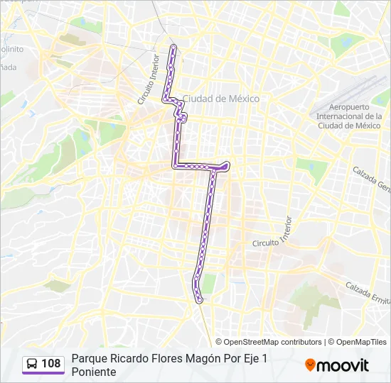 108 Bus Line Map