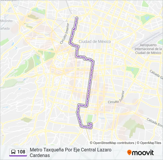 108 Bus Line Map