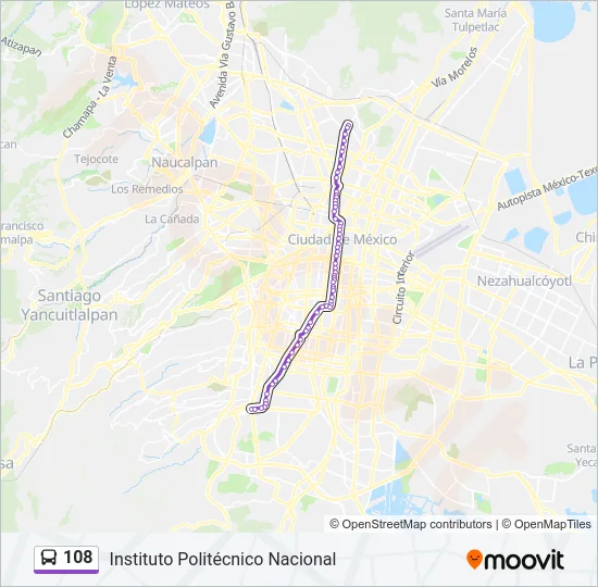 108 Bus Line Map
