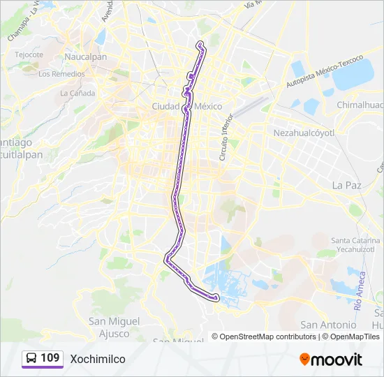 109 Bus Line Map