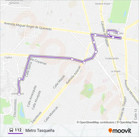 112 Bus Line Map