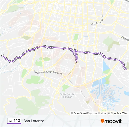 112 Bus Line Map