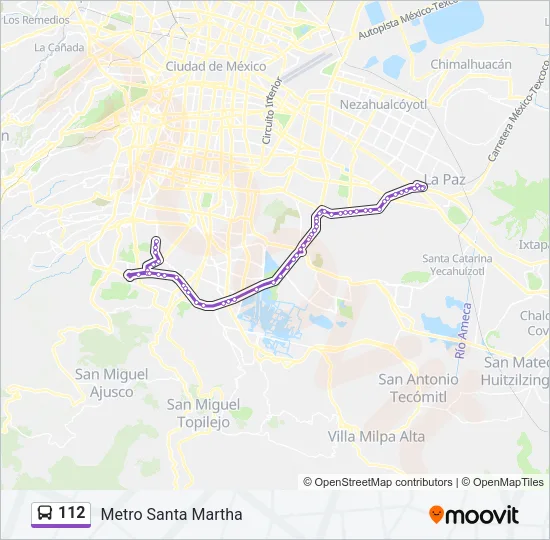 112 Bus Line Map