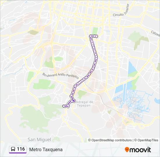 116 Bus Line Map