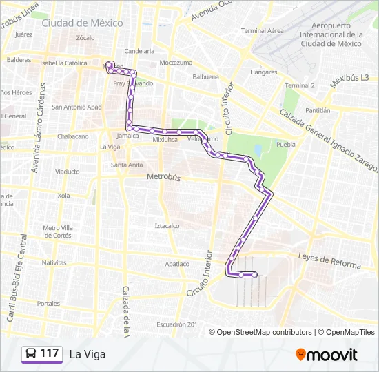 117 Bus Line Map