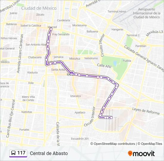 117 Bus Line Map