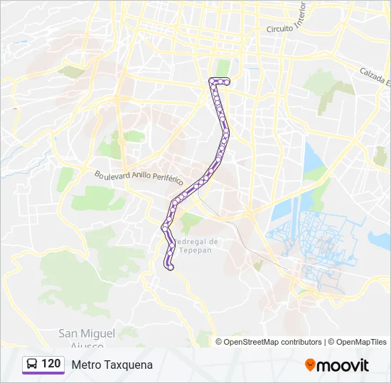 120 Bus Line Map