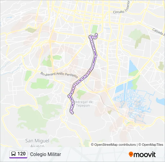 120 Bus Line Map