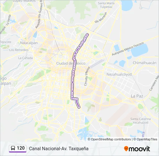 120 Bus Line Map