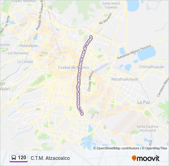 120 bus Line Map