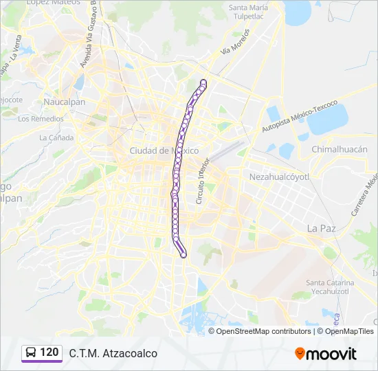 120 Bus Line Map