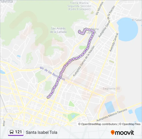 121 Bus Line Map