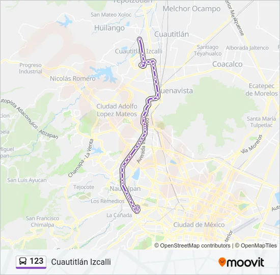 123 Bus Line Map