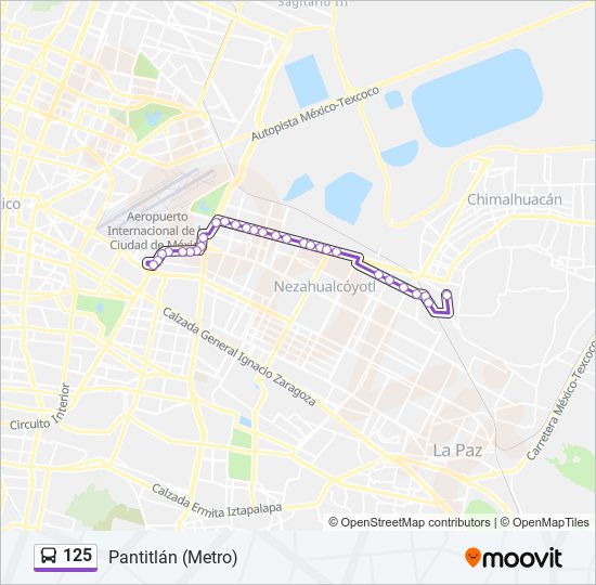 125 bus Line Map