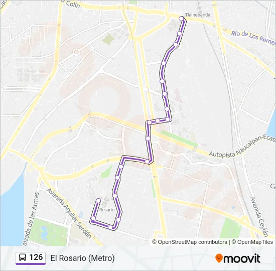 126 Bus Line Map