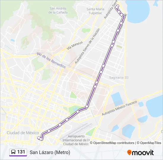 131 Bus Line Map