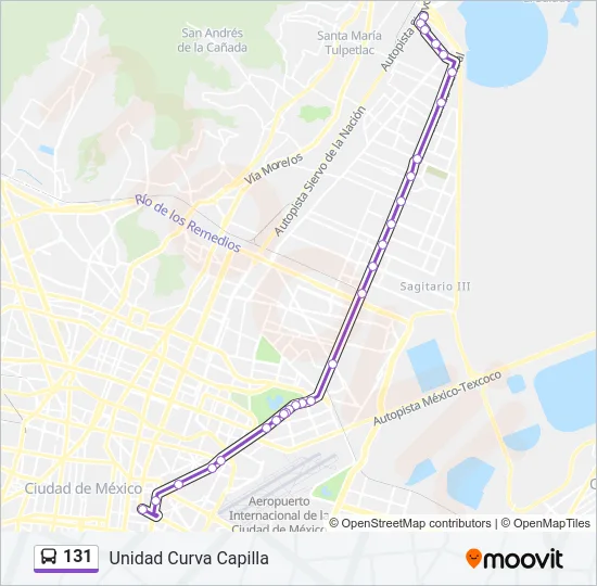 131 Bus Line Map