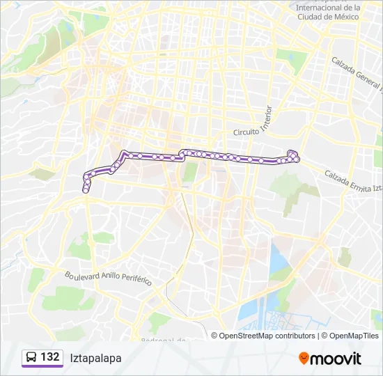 132 Bus Line Map