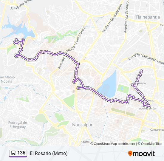 Ruta 136: horarios, paradas y mapas - El Rosario (Metro) (Actualizado)