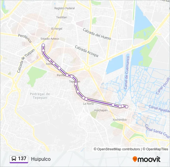 137 Bus Line Map