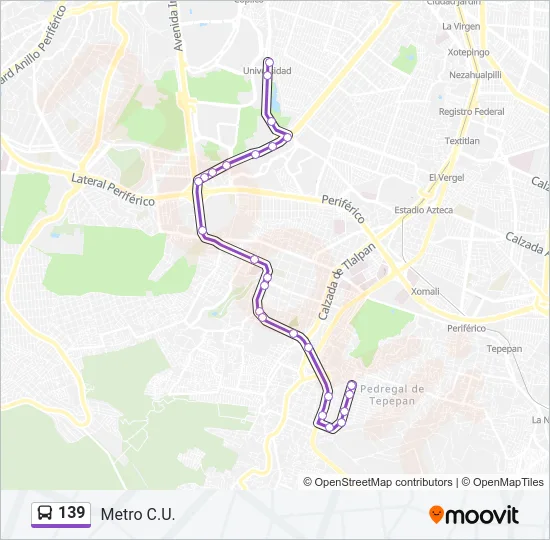 139 Bus Line Map