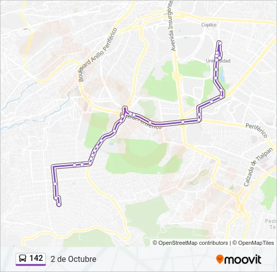 142 Bus Line Map