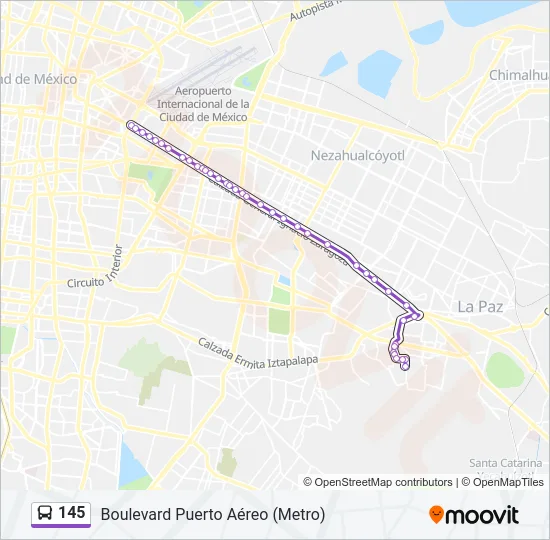 145 Bus Line Map