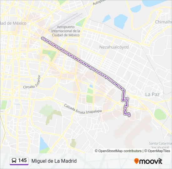 145 Bus Line Map