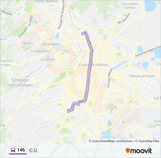 146 Bus Line Map