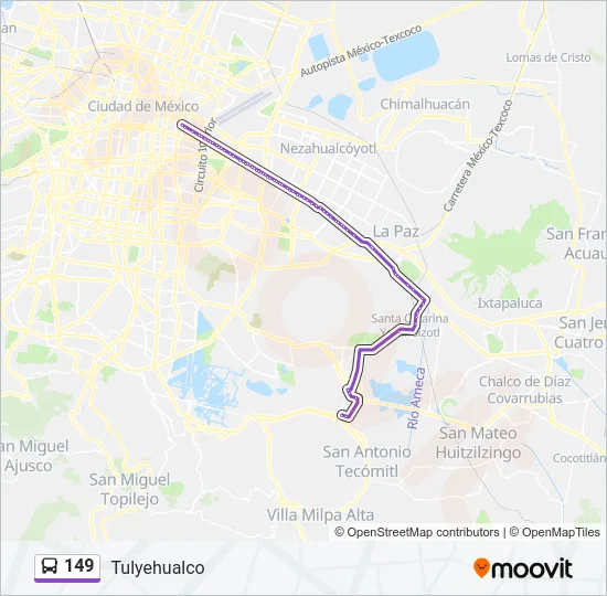 149 Bus Line Map