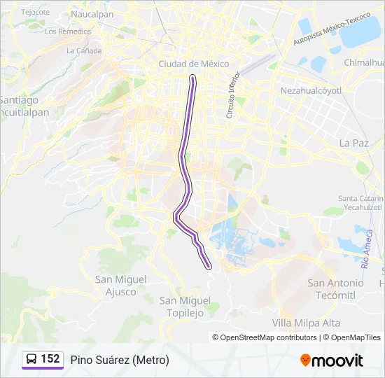 152 Bus Line Map