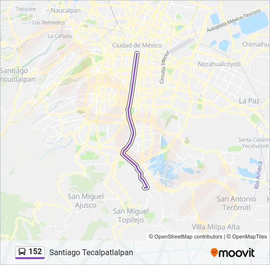 152 Bus Line Map