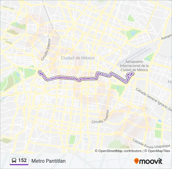 152 Bus Line Map