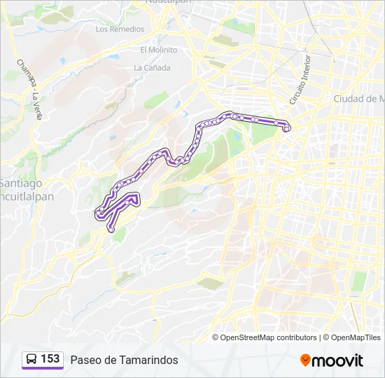 153 Bus Line Map