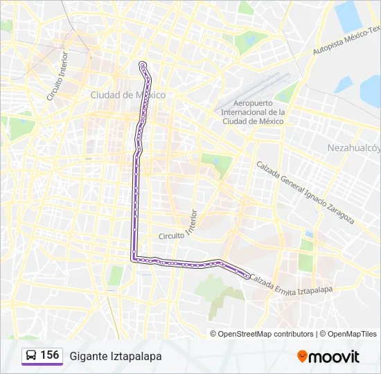 156 Bus Line Map