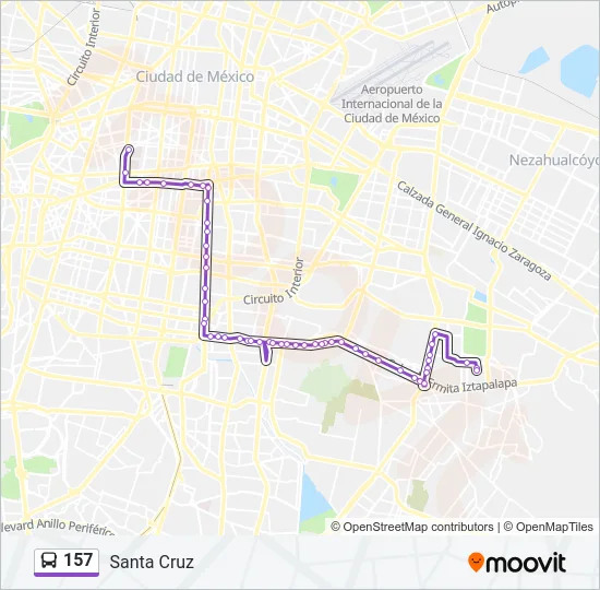 157 Bus Line Map