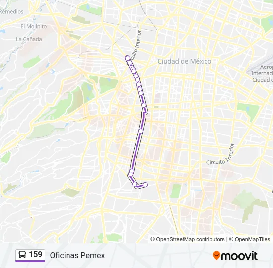 159 Bus Line Map