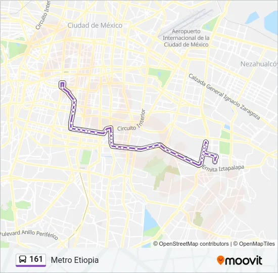 161 Bus Line Map