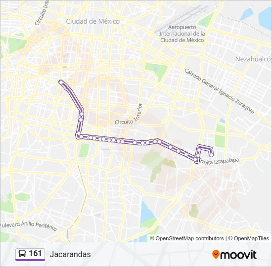 161 Bus Line Map