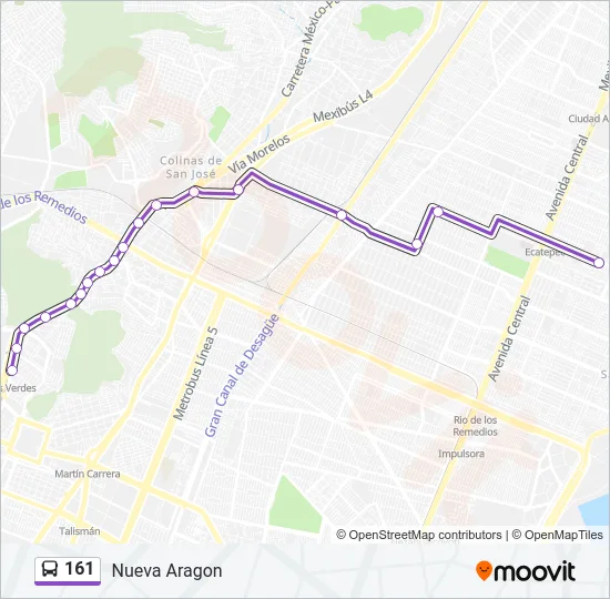 161 Bus Line Map