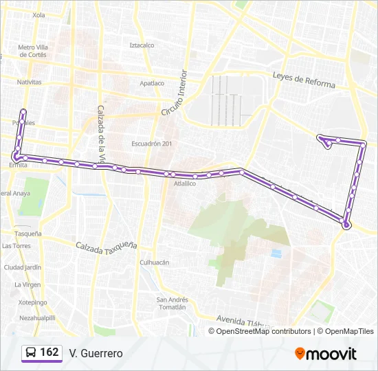 162 Bus Line Map