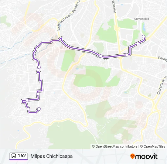 162 Bus Line Map