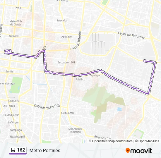 162 Bus Line Map