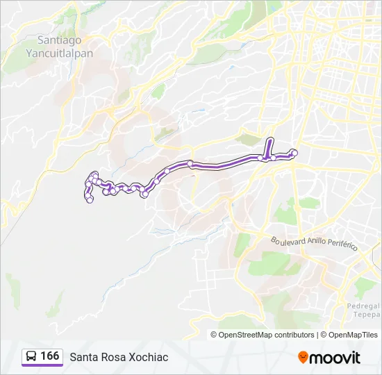 166 Bus Line Map