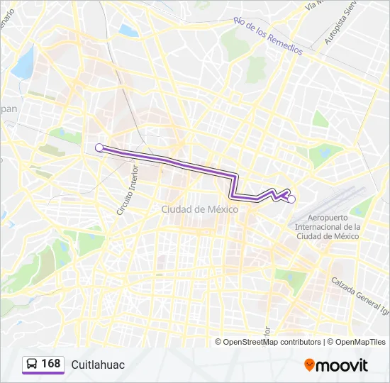 168 Bus Line Map