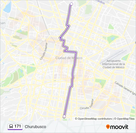 171 Bus Line Map
