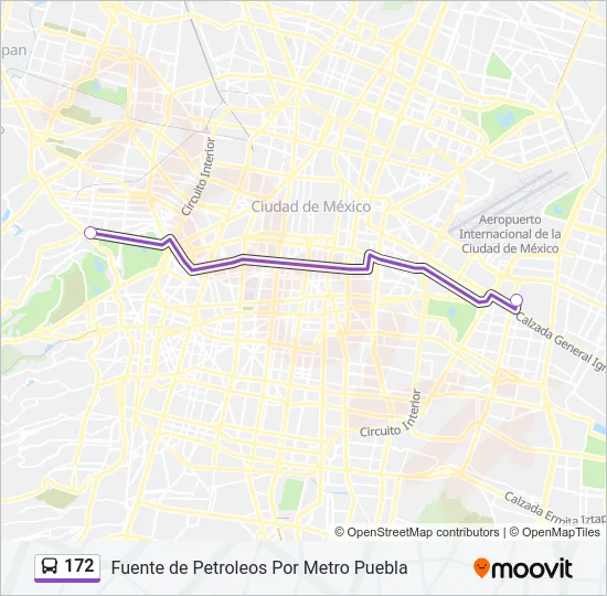 172 Bus Line Map