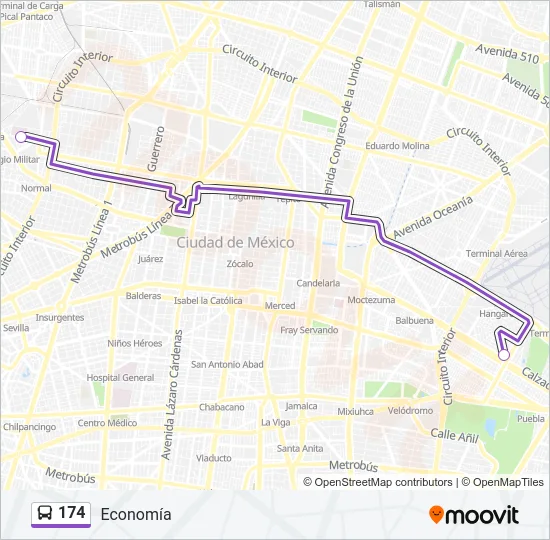174 Bus Line Map